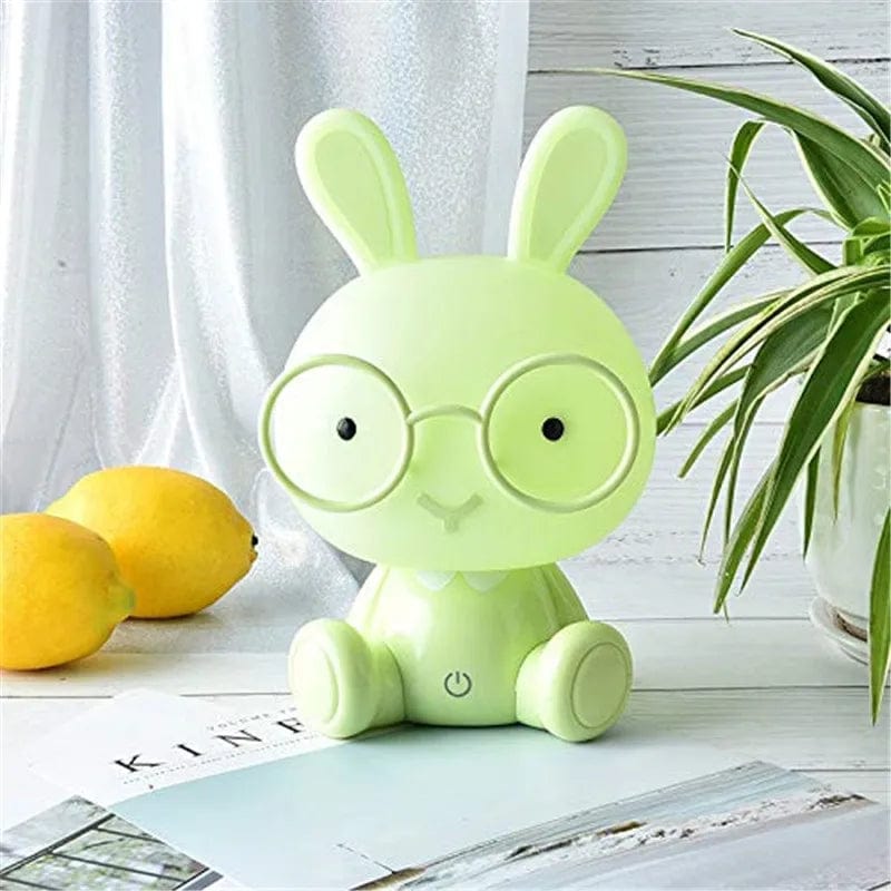 tranquilitynight 1PCS / GREEN LED Night Light Touch Cartoon New Bunny Table Lamp Baby Kids Room Bedside Night Light Christmas Gifts Decor Home Bedroom Party