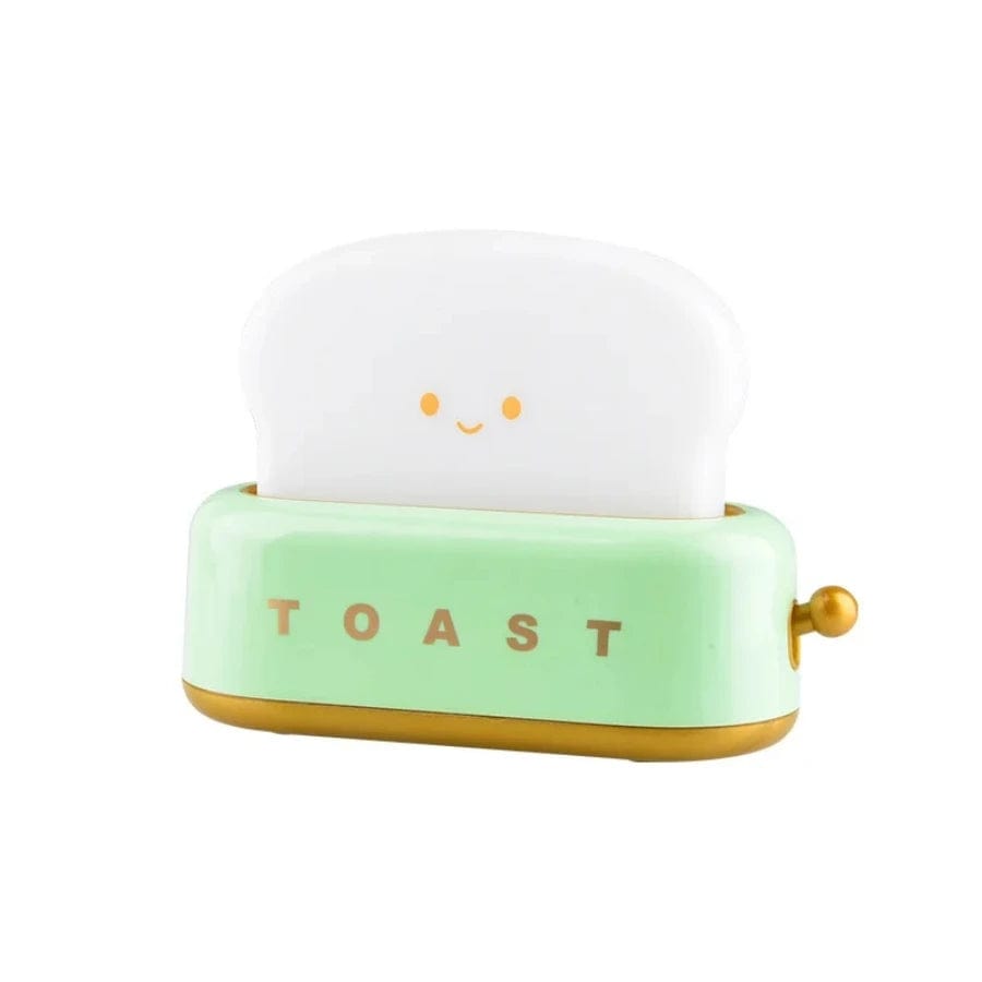 tranquilitynight Green Bread Toast Light Toaster Nightlight Creative Rechargeable Led Lamp Bedroom For Birthday Gift