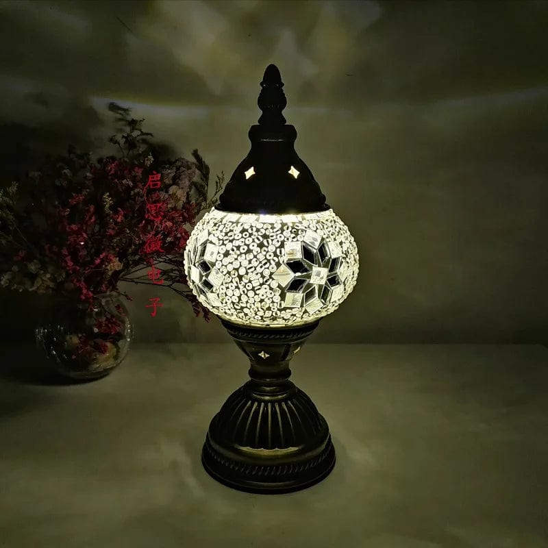 tranquilitynight S6 / UK plug Turkish mosaic table Lamp vintage art deco Handcrafted lamparas de mesa mosaic Glass romantic bed light lamparas con mosaicos