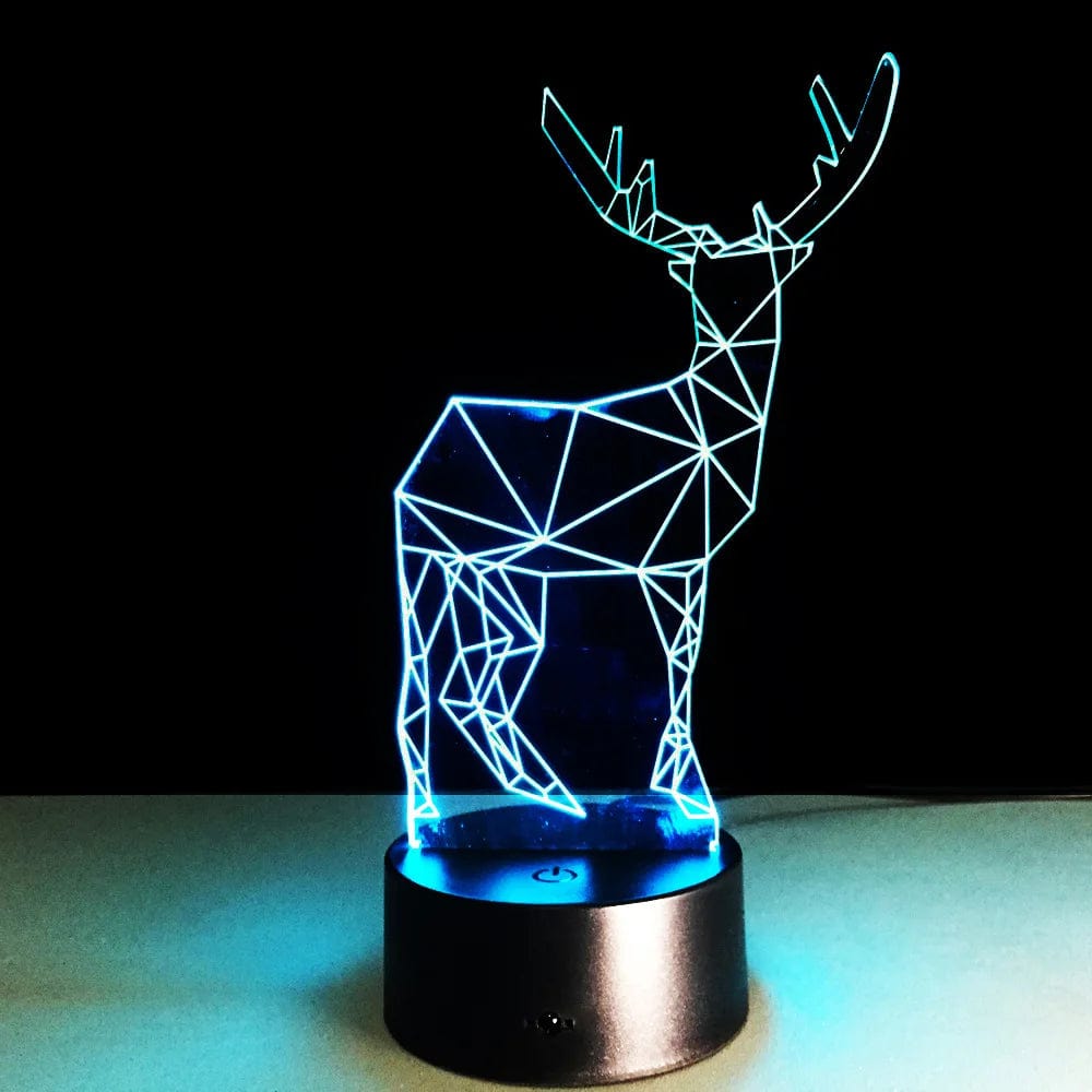 Ma boutique Touch switch lampe holographique cerf bleus