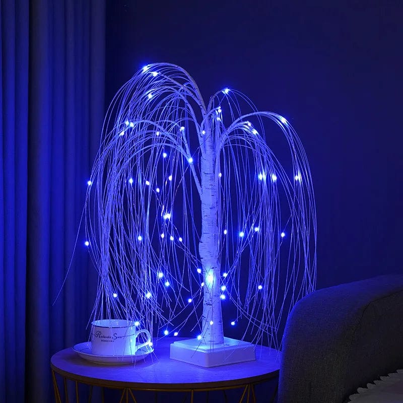 tranquilitynight Usb Or Battery Power / 16 Colors Willow / CHINA LED Night Light 16 Color Weeping Willow Tabletop Lamp Bedroom Bedside Party Wedding Christmas Office Decor Gift Fairy Tree Light